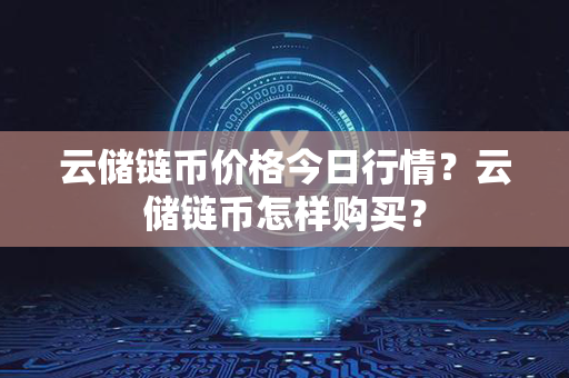 云储链币价格今日行情？云储链币怎样购买？第1张-币家园