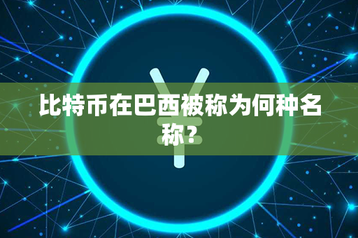 比特币在巴西被称为何种名称？第1张-币家园