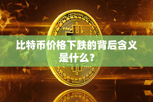 比特币价格下跌的背后含义是什么？