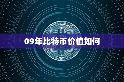 09年比特币价值如何第1张-币家园