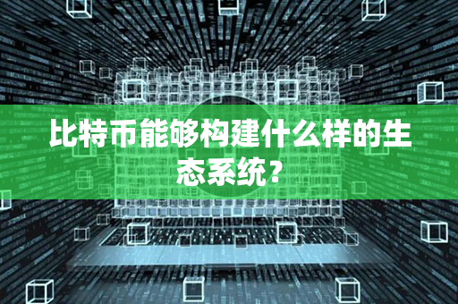 比特币能够构建什么样的生态系统？