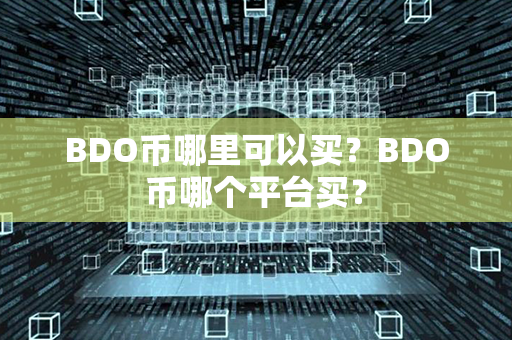 BDO币哪里可以买？BDO币哪个平台买？